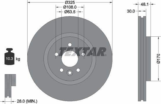 Textar 92300505 - Jarrulevy inparts.fi