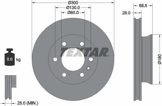 Textar 92301203 - Jarrulevy inparts.fi