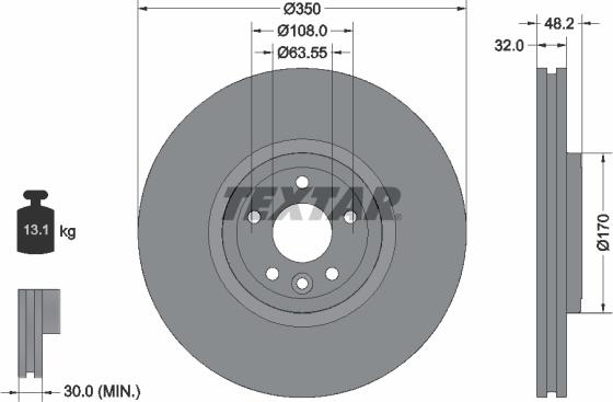 Textar 92308205 - Jarrulevy inparts.fi