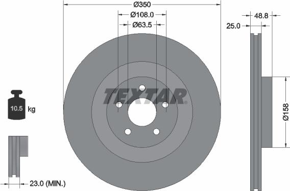 Textar 92307405 - Jarrulevy inparts.fi