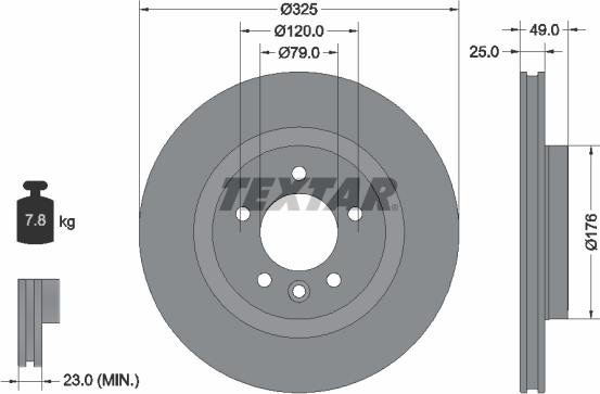 Textar 92307803 - Jarrulevy inparts.fi