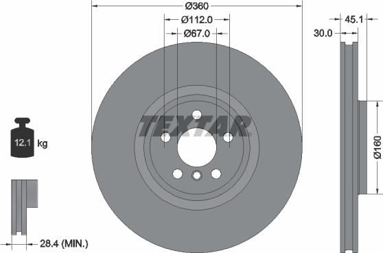 Textar 92307205 - Jarrulevy inparts.fi