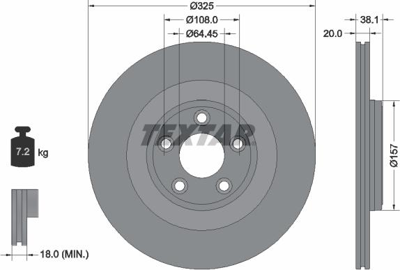 Textar 92319905 - Jarrulevy inparts.fi