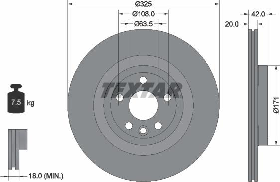 Textar 92314305 - Jarrulevy inparts.fi