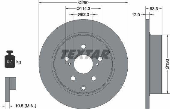 Textar 92314203 - Jarrulevy inparts.fi