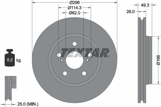 Textar 92315703 - Jarrulevy inparts.fi