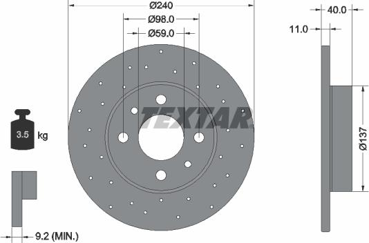 Textar 92316003 - Jarrulevy inparts.fi