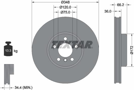 Textar 92310405 - Jarrulevy inparts.fi