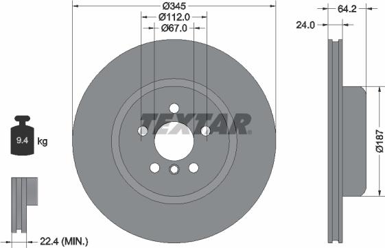 Textar 92310605 - Jarrulevy inparts.fi