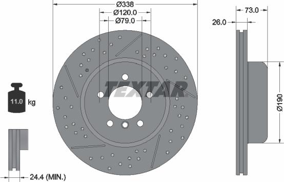 Textar 92310805 - Jarrulevy inparts.fi