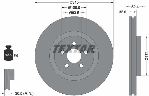 Textar 92318905 - Jarrulevy inparts.fi