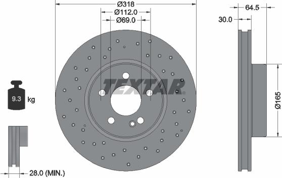 Textar 92330605 - Jarrulevy inparts.fi