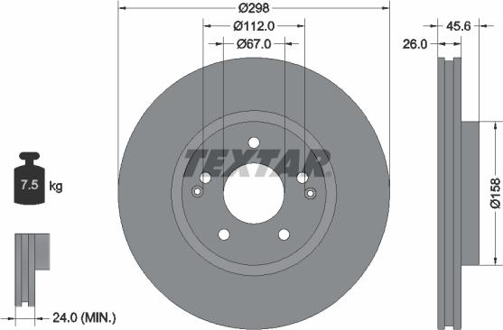 Textar 92322903 - Jarrulevy inparts.fi