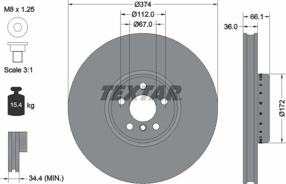 Textar 92290325 - Jarrulevy inparts.fi