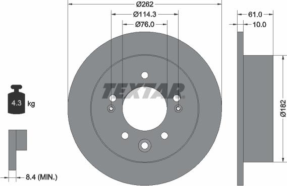 Textar 92240803 - Jarrulevy inparts.fi