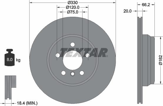 Textar 92241903 - Jarrulevy inparts.fi