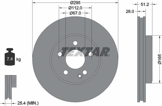 Textar 92241600 - Jarrulevy inparts.fi