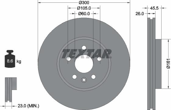 Textar 92243303 - Jarrulevy inparts.fi