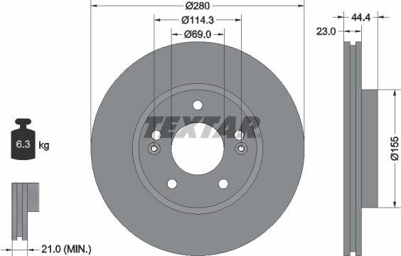 Textar 92243203 - Jarrulevy inparts.fi