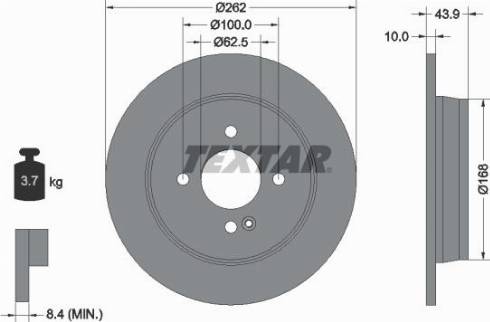 Textar 92242200 - Jarrulevy inparts.fi