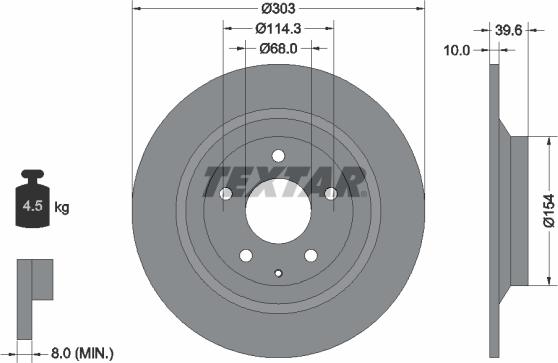 Textar 92242703 - Jarrulevy inparts.fi