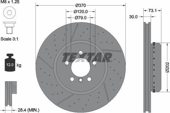 Textar 92265425 - Jarrulevy inparts.fi