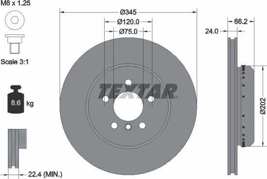 Textar 92265625 - Jarrulevy inparts.fi