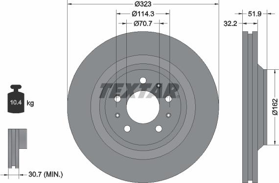 Textar 92261100 - Jarrulevy inparts.fi