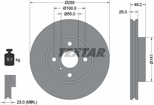 Textar 92261200 - Jarrulevy inparts.fi