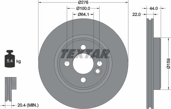 Textar 92262400 - Jarrulevy inparts.fi