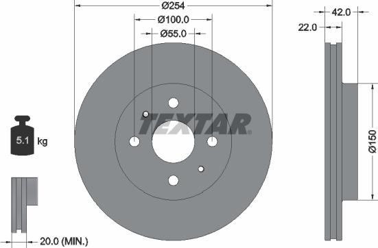 Textar 92204503 - Jarrulevy inparts.fi