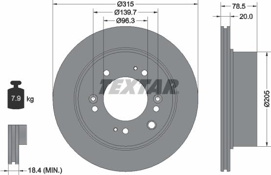 Textar 92205000 - Jarrulevy inparts.fi