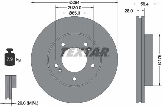 Textar 92203203 - Jarrulevy inparts.fi