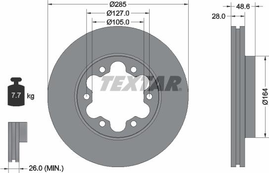 Textar 92234900 - Jarrulevy inparts.fi