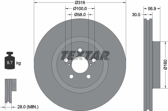 Textar 92236503 - Jarrulevy inparts.fi