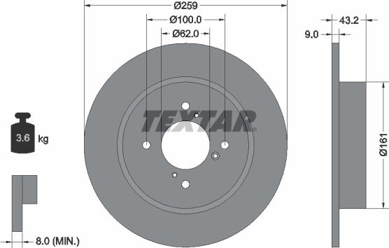 Textar 92231403 - Jarrulevy inparts.fi