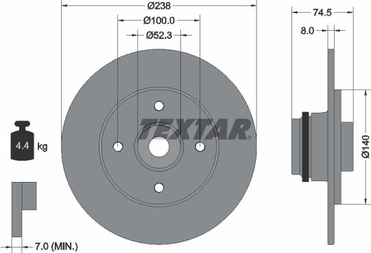 Textar 92231700 - Jarrulevy inparts.fi