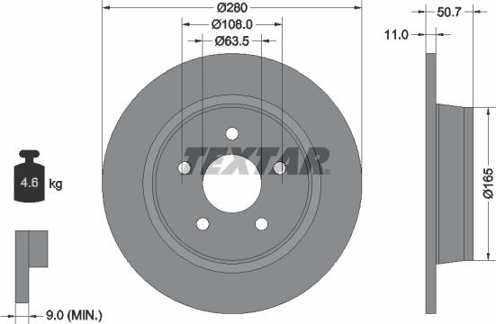 Textar 92238903 - Jarrulevy inparts.fi