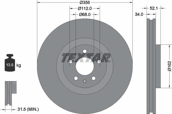 Textar 92238205 - Jarrulevy inparts.fi