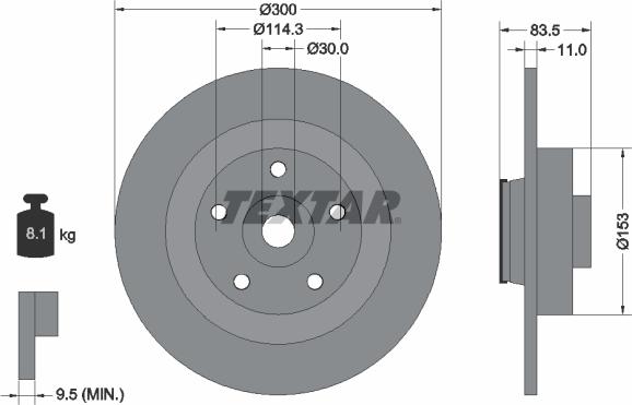 Textar 92233103 - Jarrulevy inparts.fi