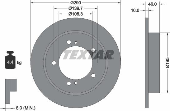 Textar 92237300 - Jarrulevy inparts.fi