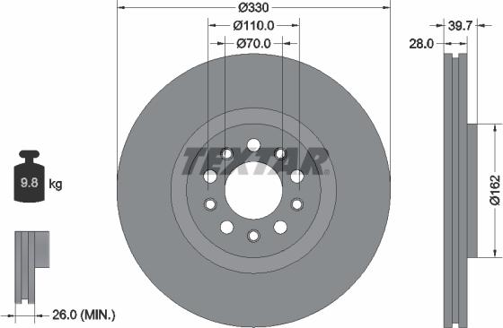 Textar 92220900 - Jarrulevy inparts.fi