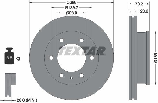 Textar 92223000 - Jarrulevy inparts.fi