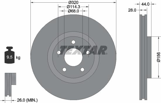 Textar 92222003 - Jarrulevy inparts.fi