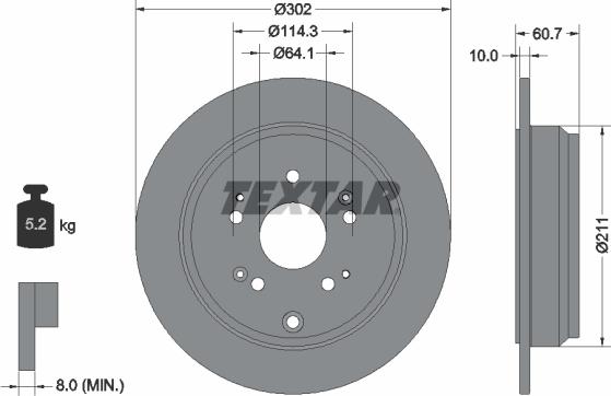 Textar 92227203 - Jarrulevy inparts.fi