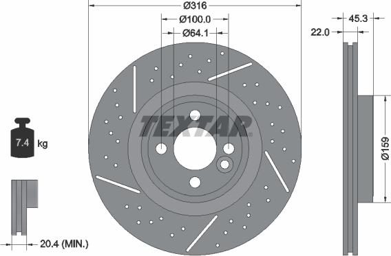 Textar 92279105 - Jarrulevy inparts.fi