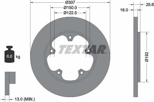 Textar 92274103 - Jarrulevy inparts.fi