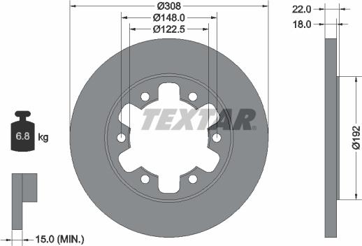 Textar 92275803 - Jarrulevy inparts.fi