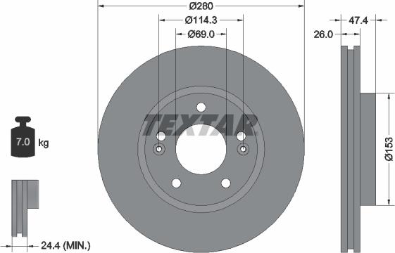 Textar 92271403 - Jarrulevy inparts.fi