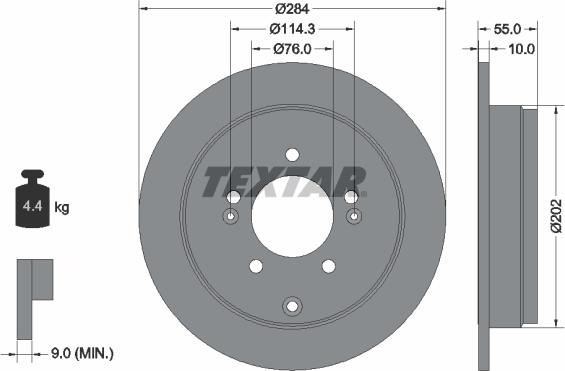 Textar 92271003 - Jarrulevy inparts.fi